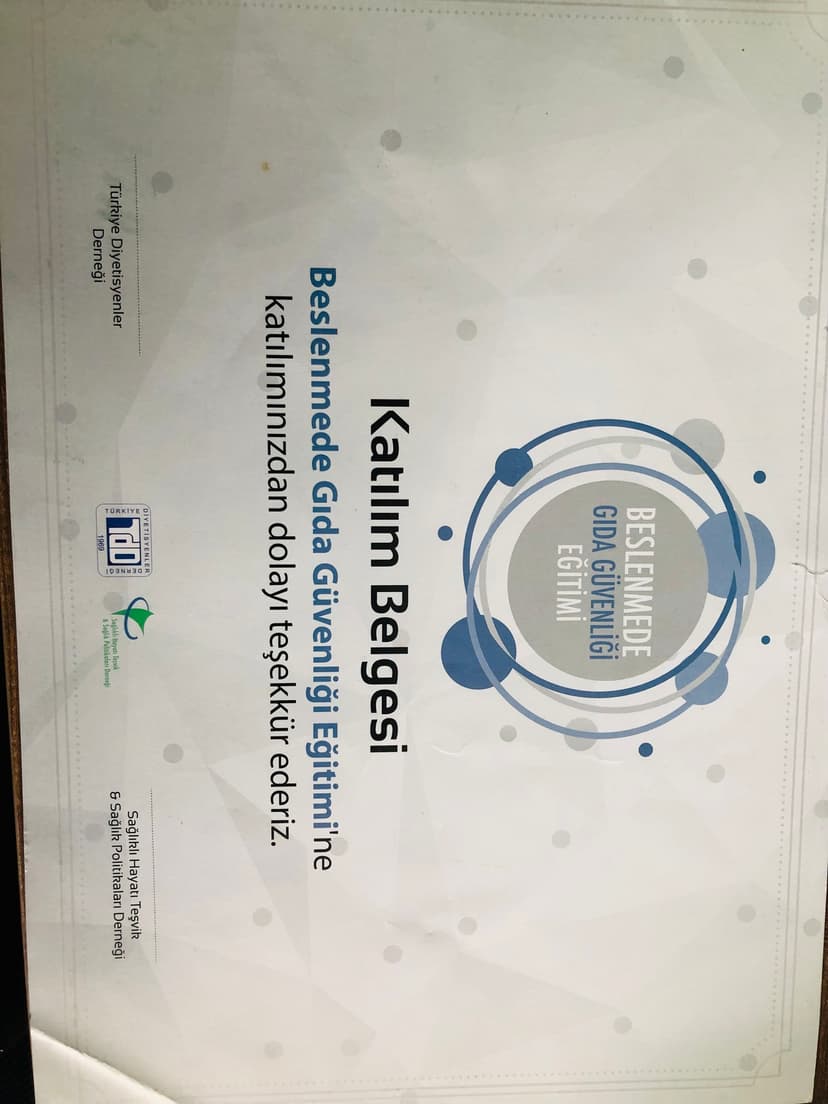 Sağlıklı Gıda sertifikası