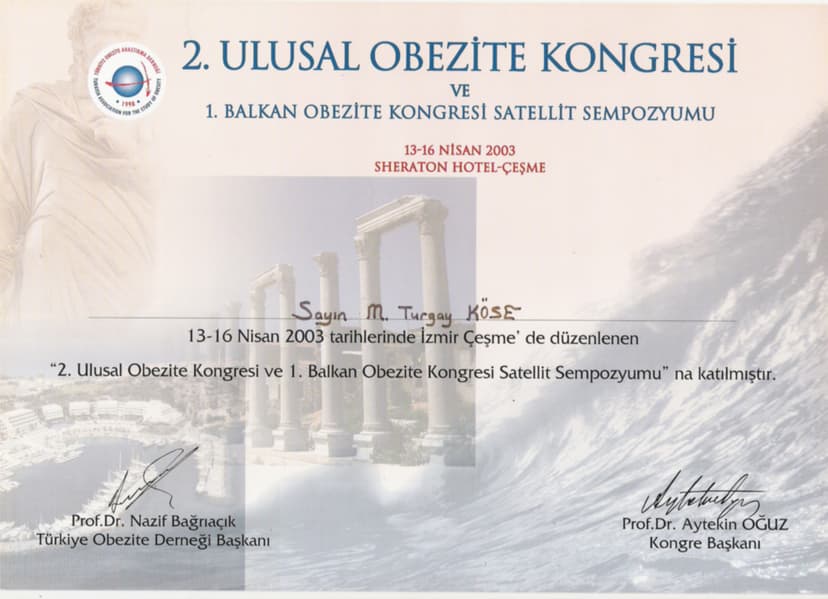 2. Ulusal Obezite Kongresi ve 1. Balkan Obezite Kongresi Satellit Sempozyumu