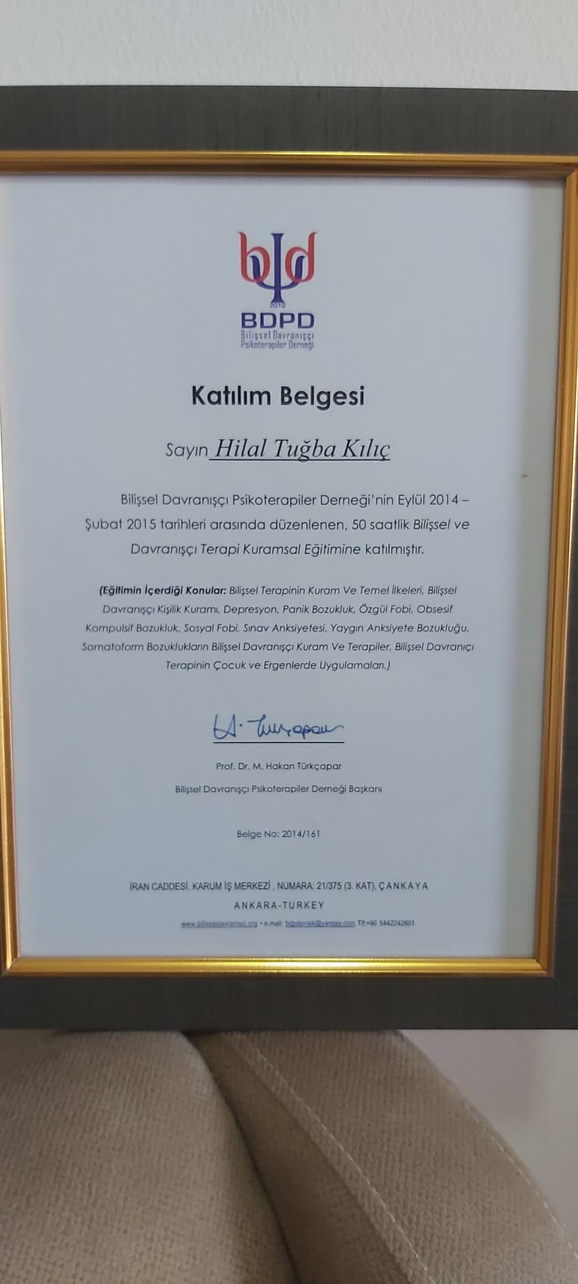 BİLİŞSEL DAVRANIŞÇI TERAPİ