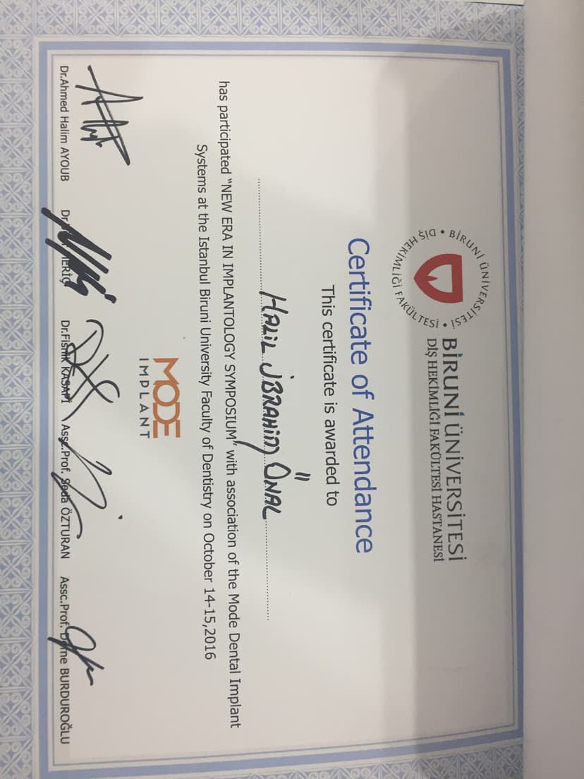 Biruni Üniversitesi İmplantology sempozyumu