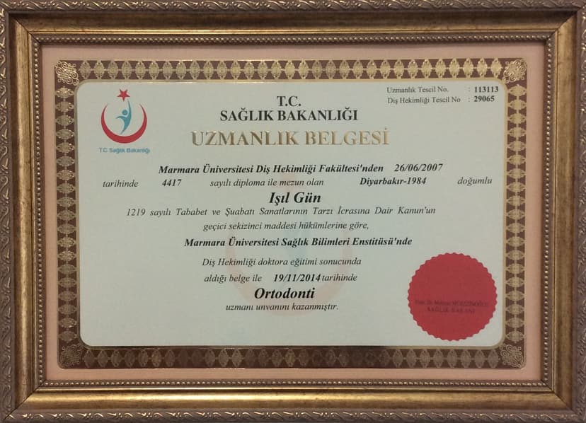 Uzmanlık Belgesi