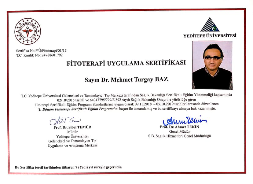 FİTOTERAPİ UYGULAMA SERTİFİKASI