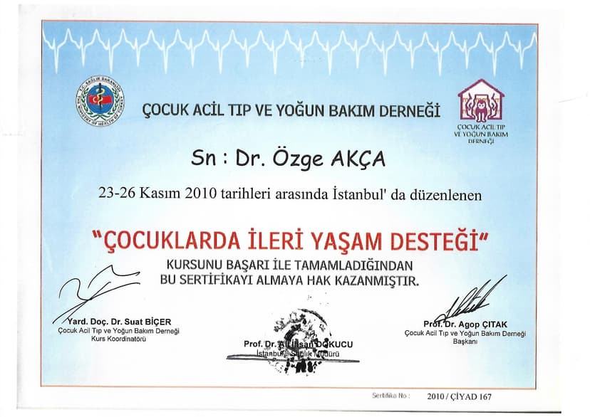 ÇOCUKLARDA İLERİ YAŞAM DESTEĞİ