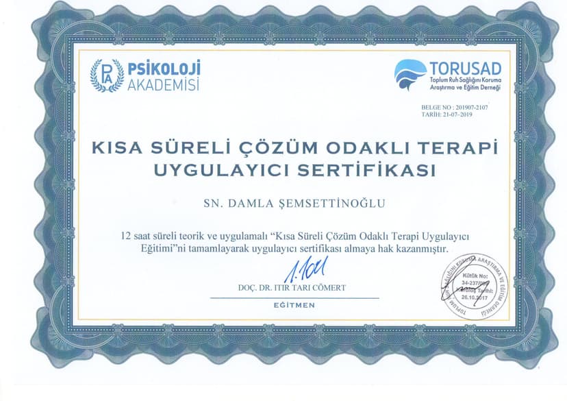 Kısa Süreli Çözüm Odaklı Terapi