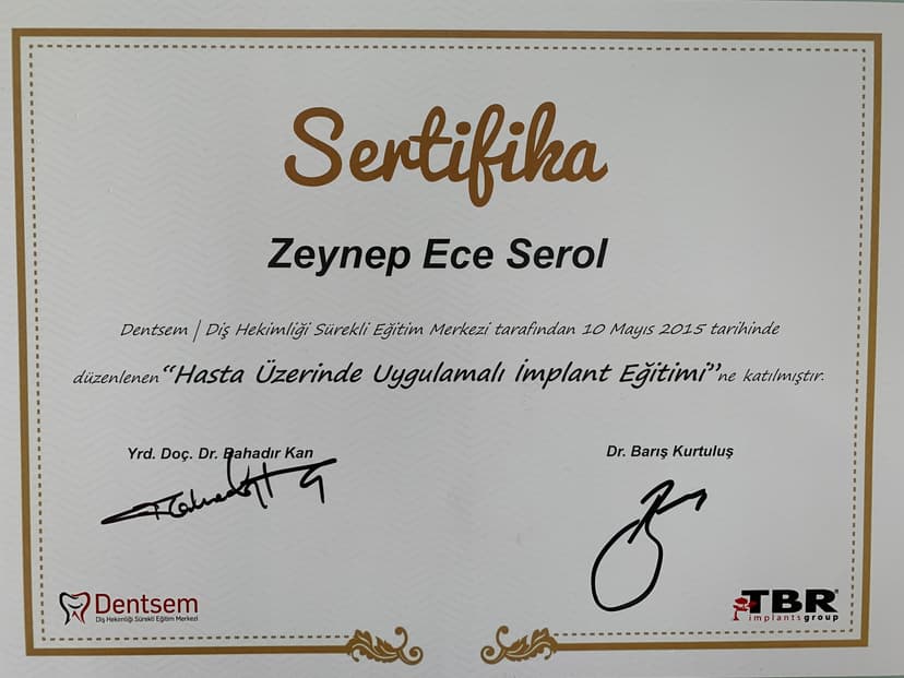 Hasta Üzerinde Uygulamalı İmplant Eğitimi