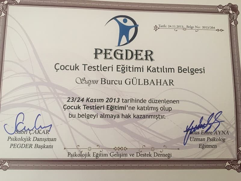Çocuk Testleri Eğitimi
