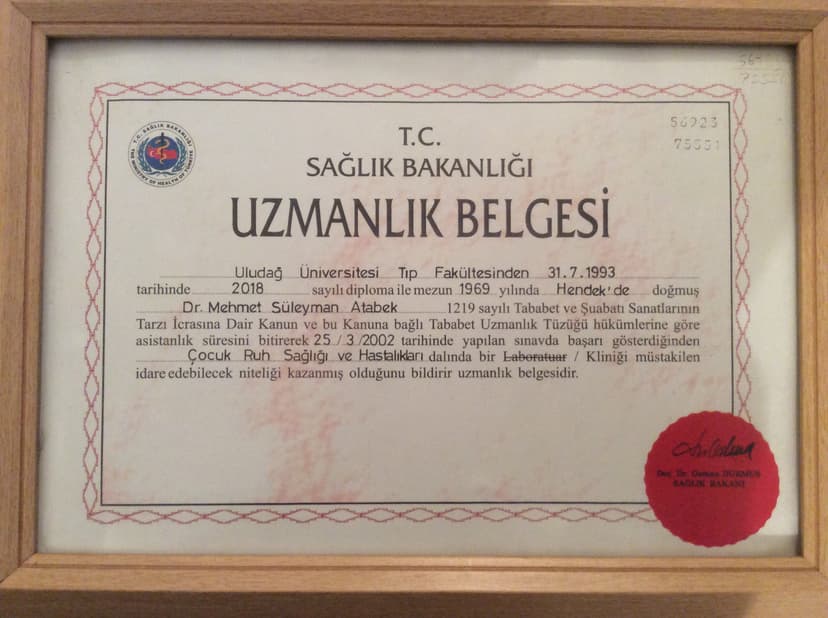 Uzmanlık belgesi