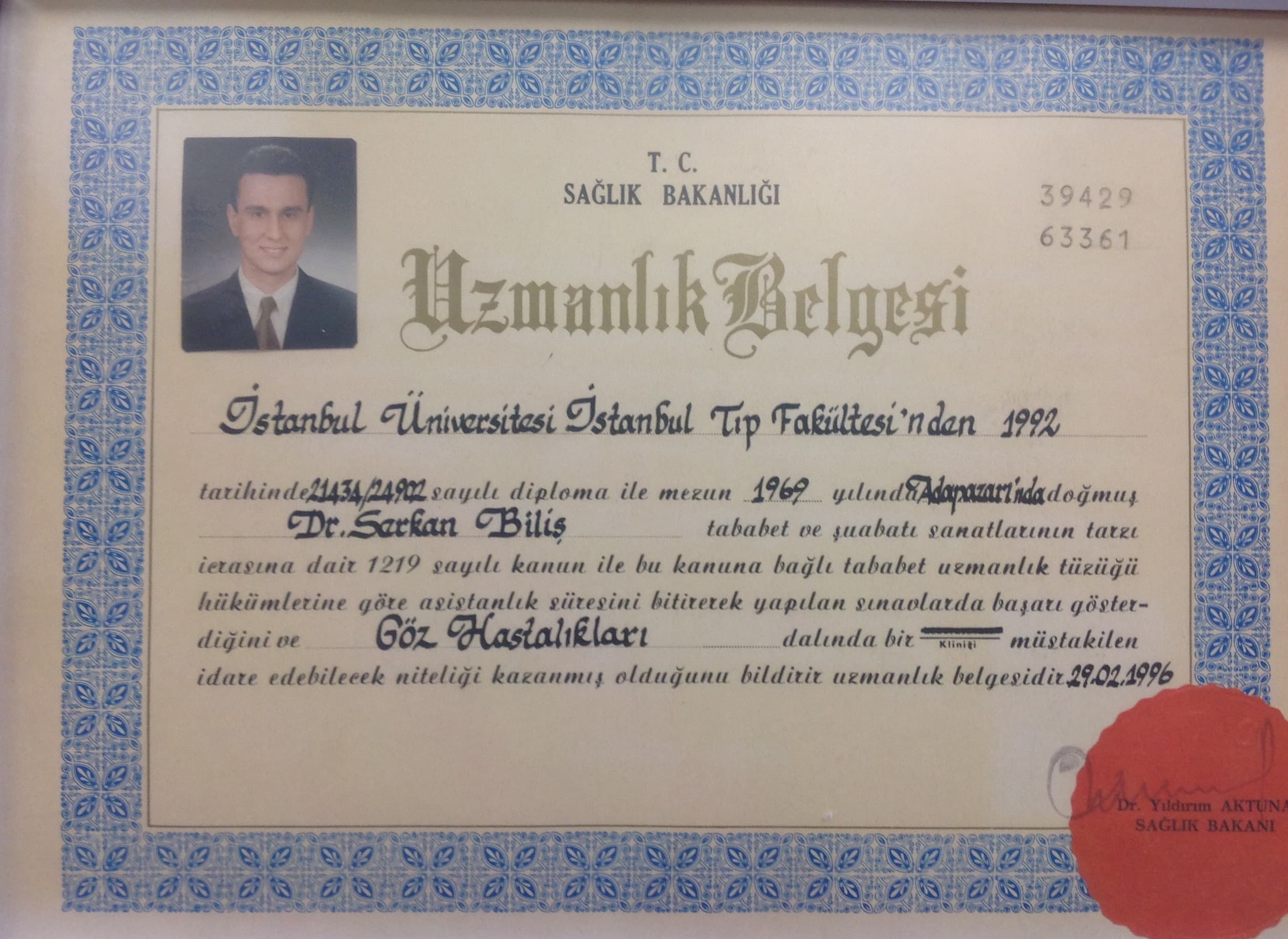Uzmanlık Belgesi