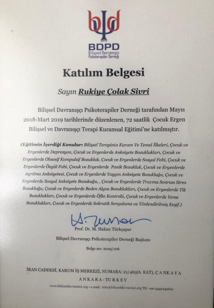 Bilişsel davranışcı psikoterapi