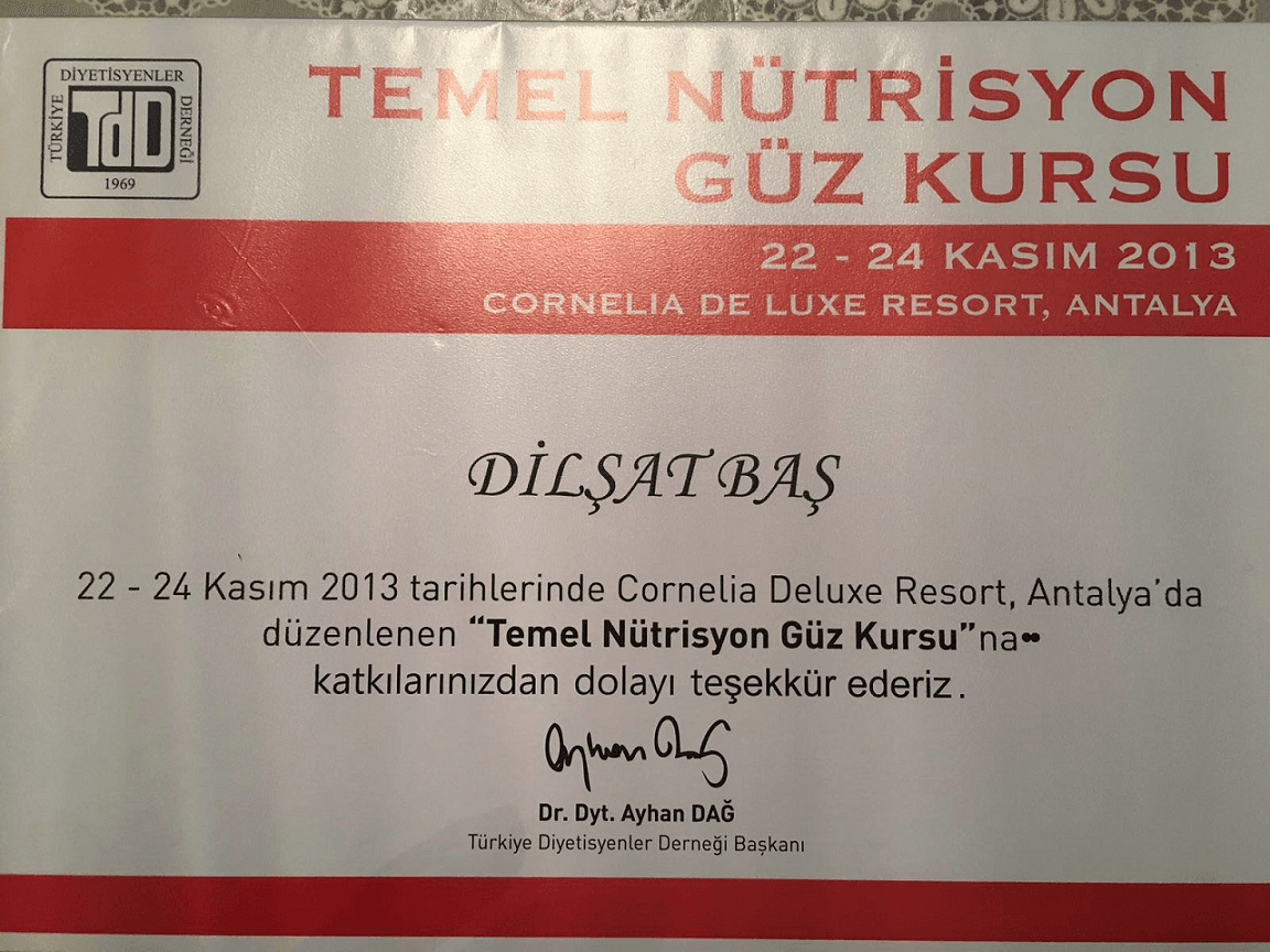 Temel Nütrisyon Göz Kursu