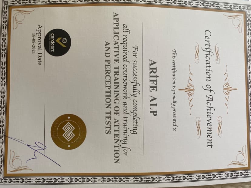 Applıcative traınıng of attentıon and perceptıon tests