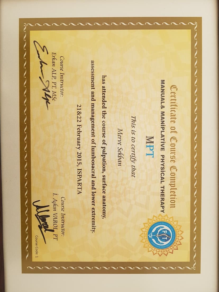 Manuel Terapi (Lumbosacral ve Alt ekstremite)