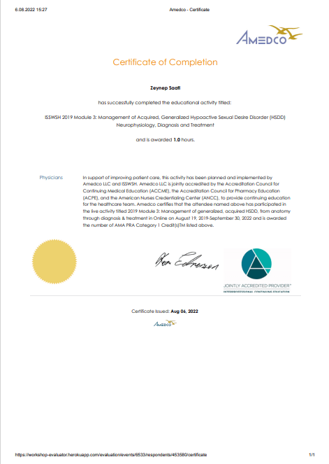 Generalized Hypoactive Sexual Desire Disorder - HSDD