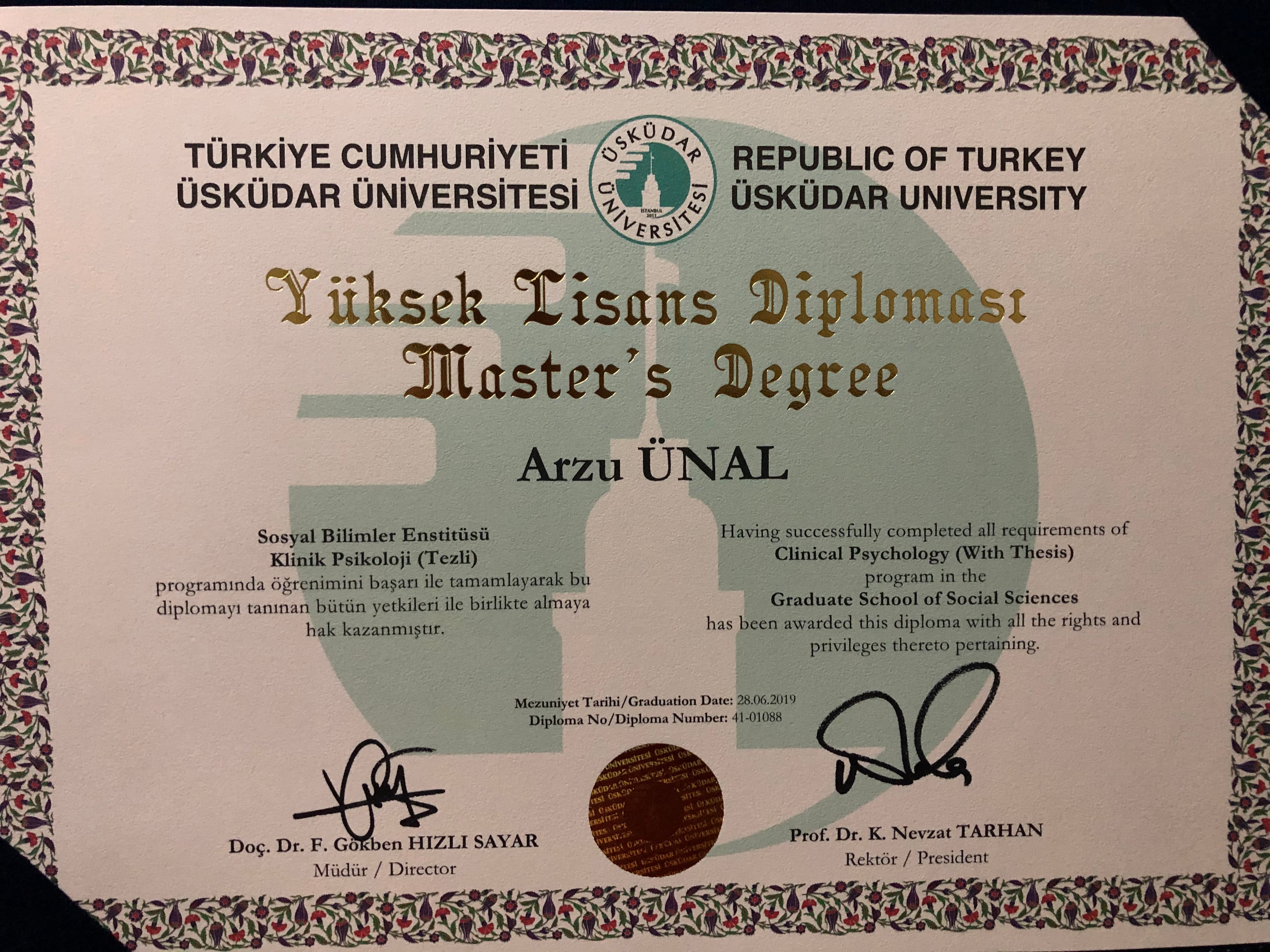 Yüksek Lisans Diploması