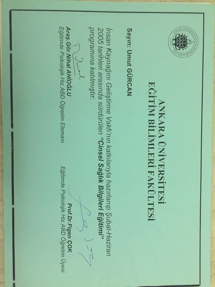 Cinsel Sağlık Bilgileri Eğitimi