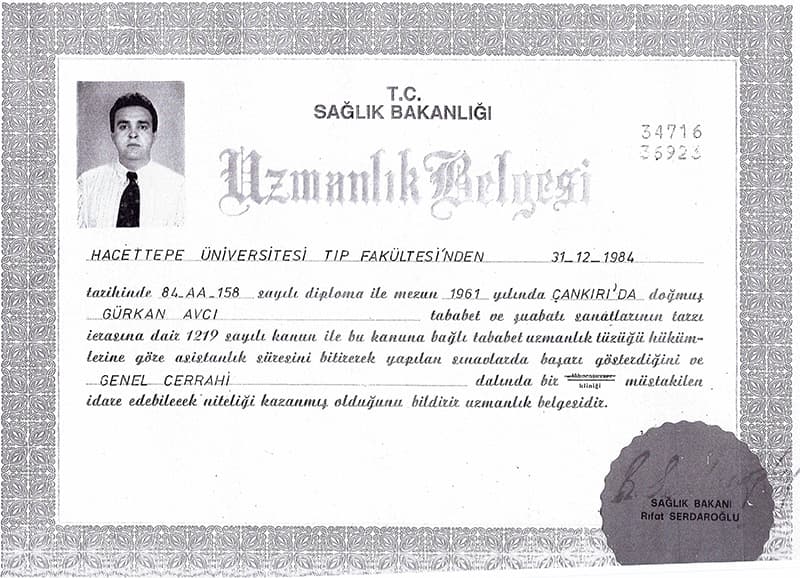 Uzmanlık Belgesi