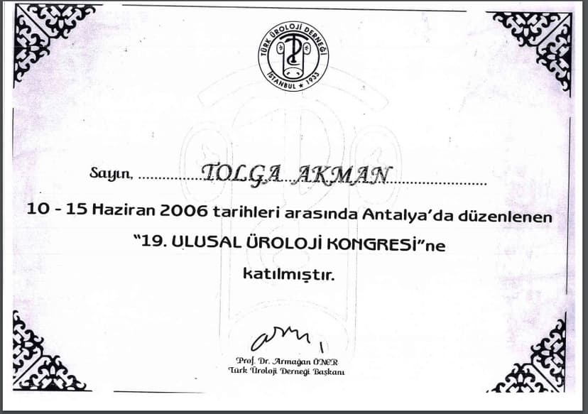 19. Ulusal Üroloji Kongresi