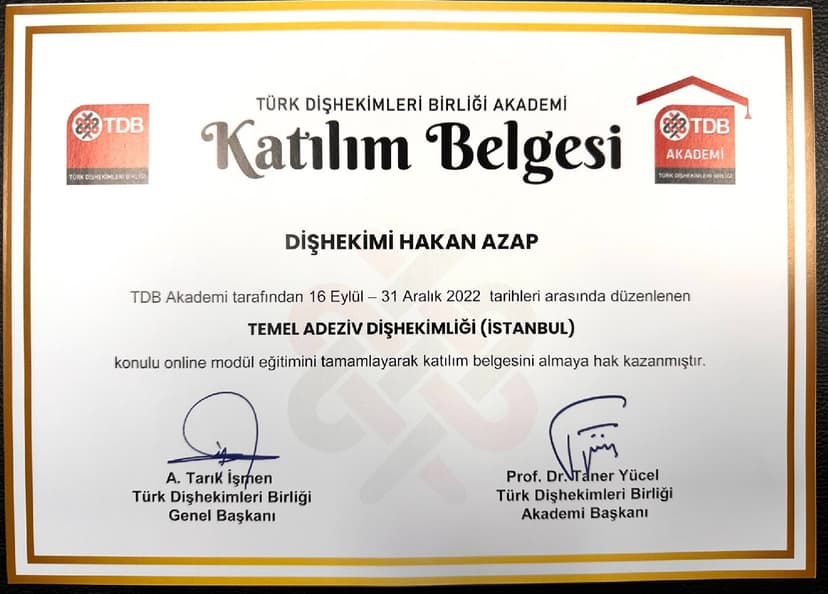 TÜRK DİŞ HEKİMLERİ BİRLİĞİ-İSTANBUL TEMEL ADEZİV (BONDİNG) DİŞ HEKİMLİĞİ KONGRESİ