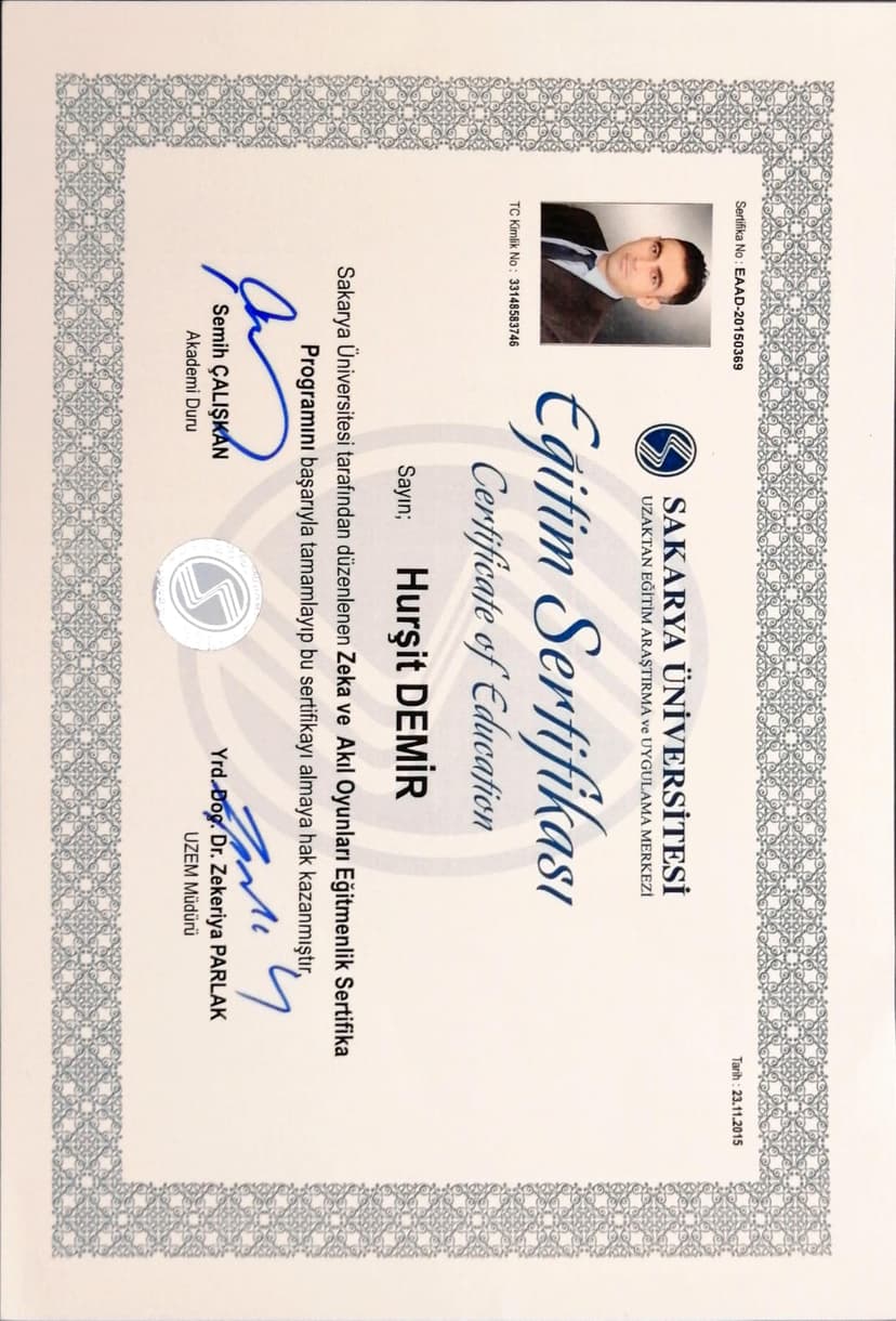 Akıl ve Zeka Oyunları Eğitimi