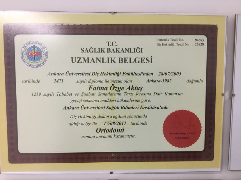 Uzmanlık Belgesi