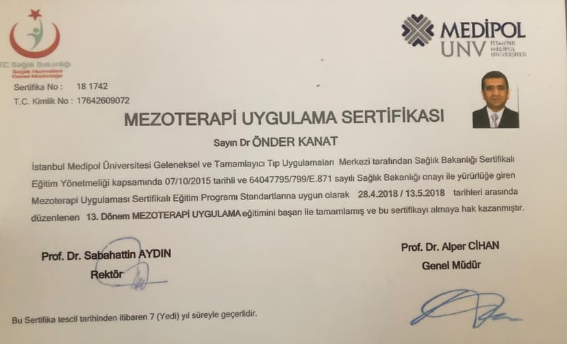 Mezoterapi Sertifikası