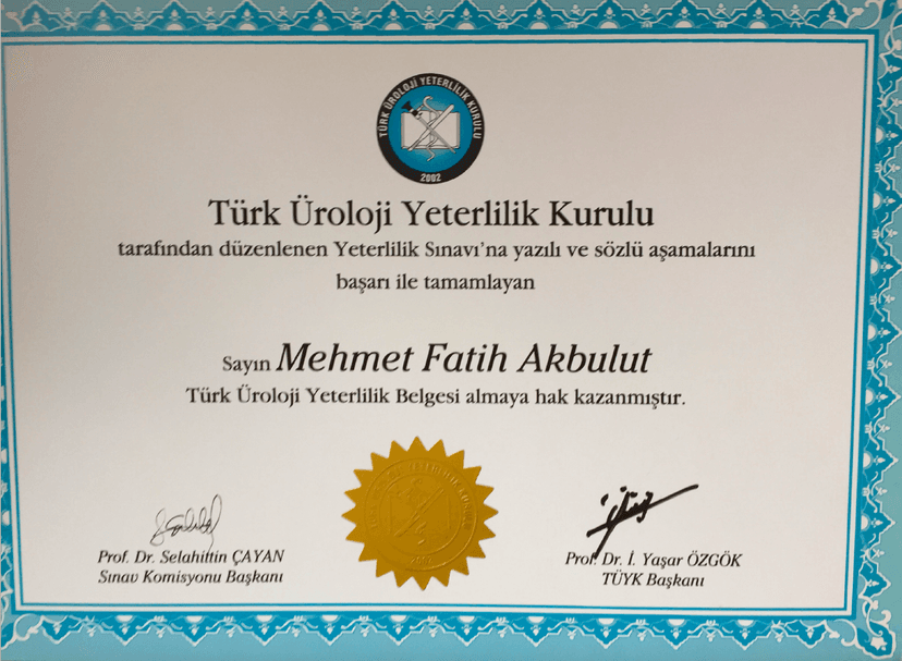 Türk Üroloji Yeterlilik Sertifikası