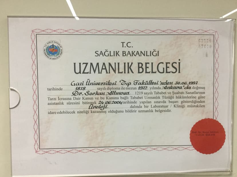 Uzmanlık Belgesi