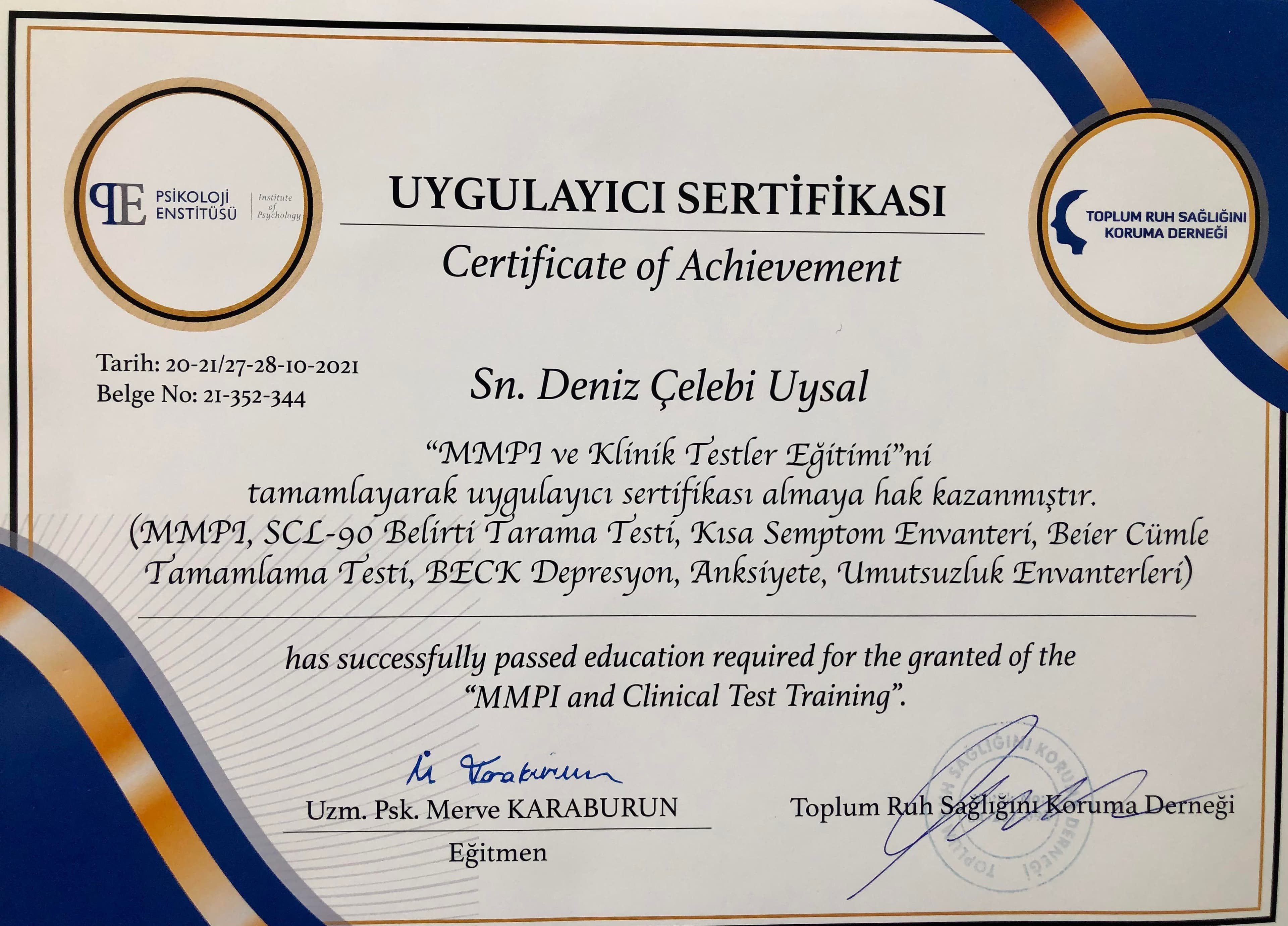 Klinik Psikolog Deniz Çelebi Uysal