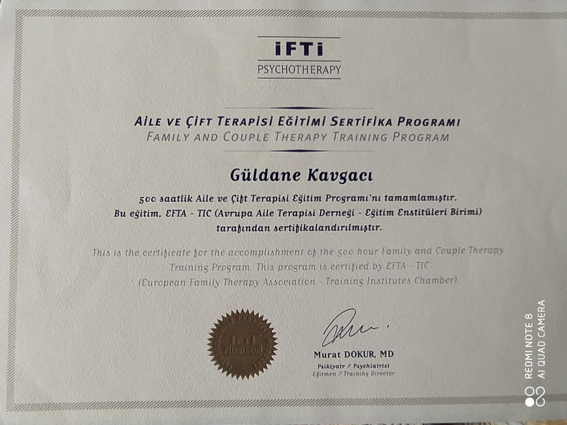 Aile ve Çift Terapisi Sertifikası