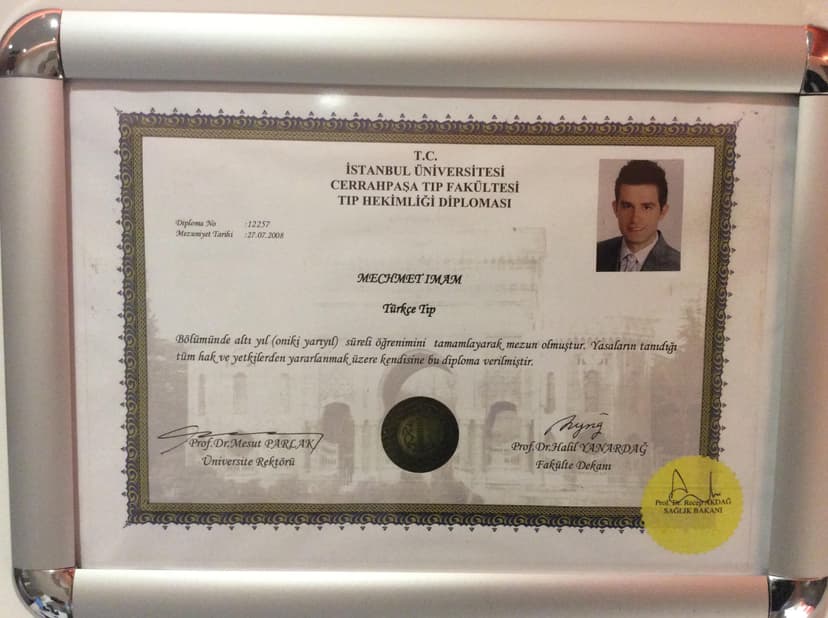Tıp Hekimliği Diploması