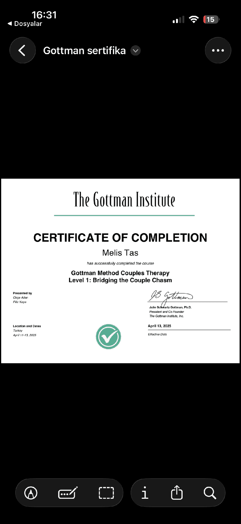 Gottman çift terapisi