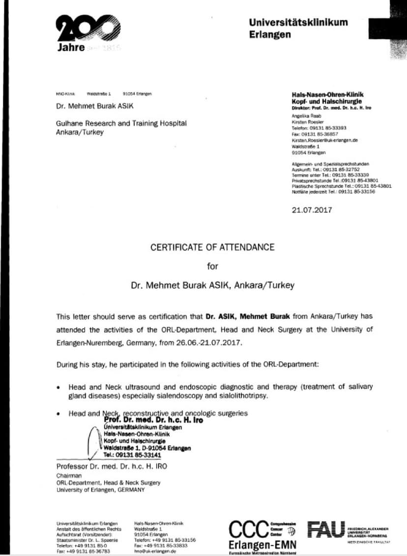 Observership Erlangen Almanya