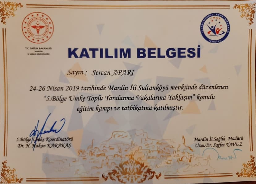 UMKE EĞİTİM KAMPI KATILIMI