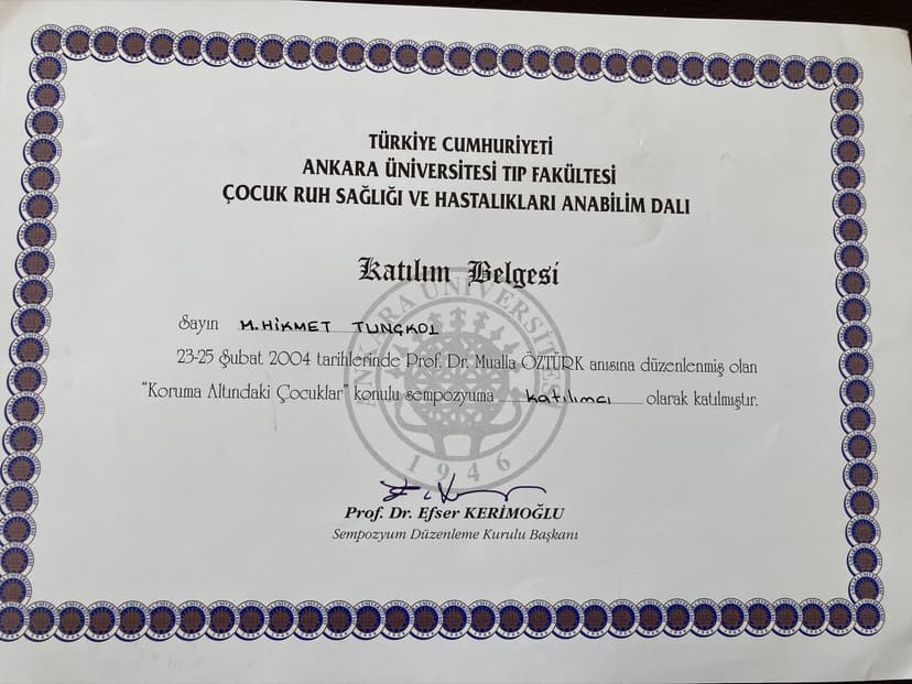 Uzm. Dr. Mustafa Hikmet Tunçkol