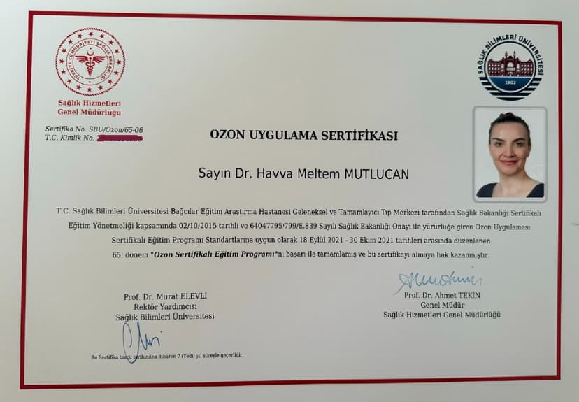 Ozon Uygulama Sertifikası