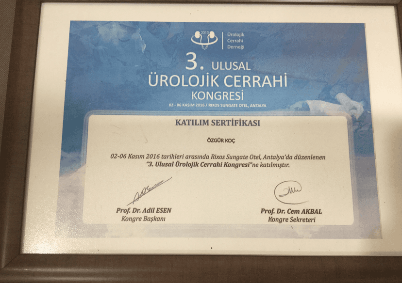 3. Ulusal Ürolojik Cerrahi Kongresi