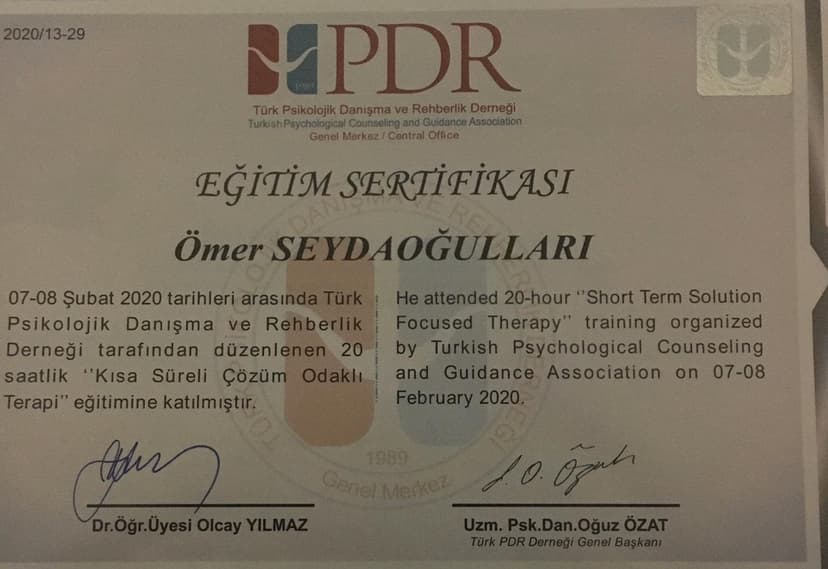 Kısa Süreli Çözüm Odaklı Terapi