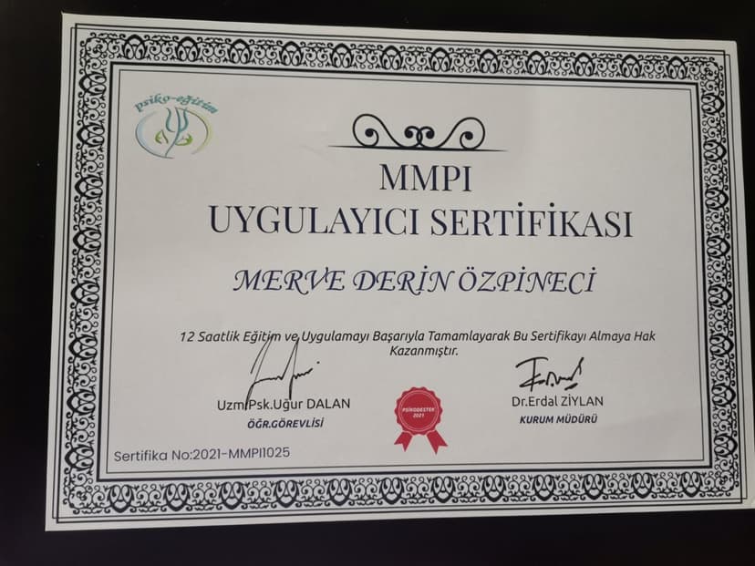 MMPI SERTİFİKA