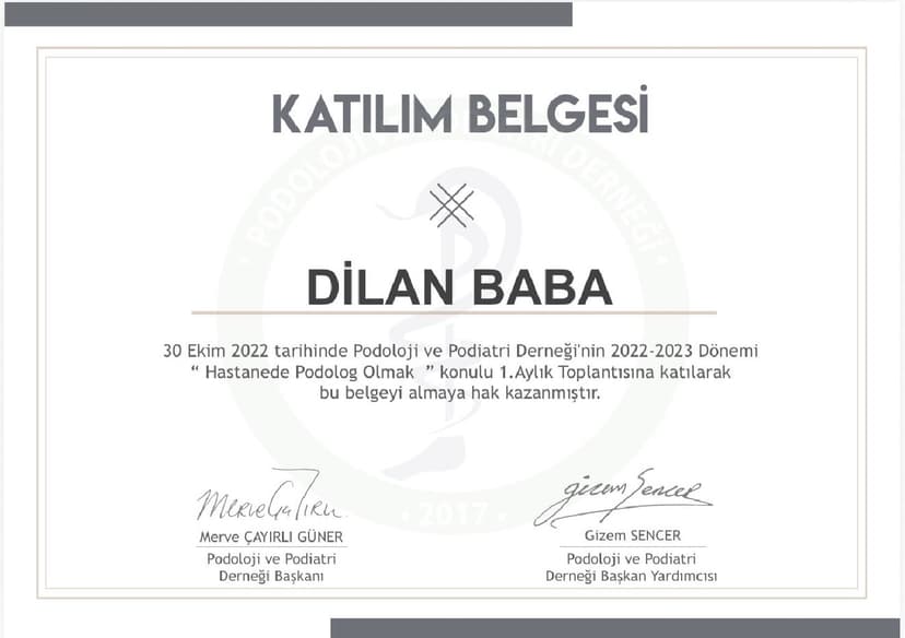 Hastanede Podolog Olmak