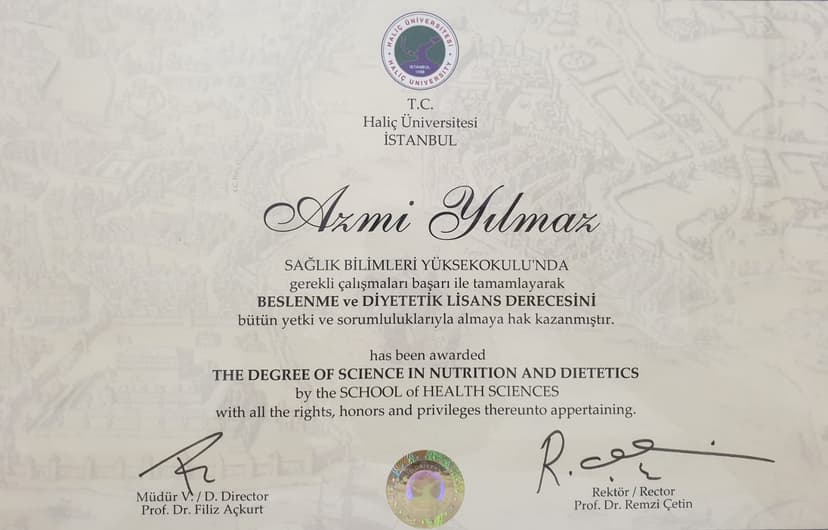 HALİÇ ÜNİVERSİTESİ - LİSANS DİPLOMASI