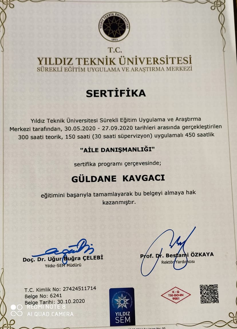Aile Danışmanlığı Sertifikası