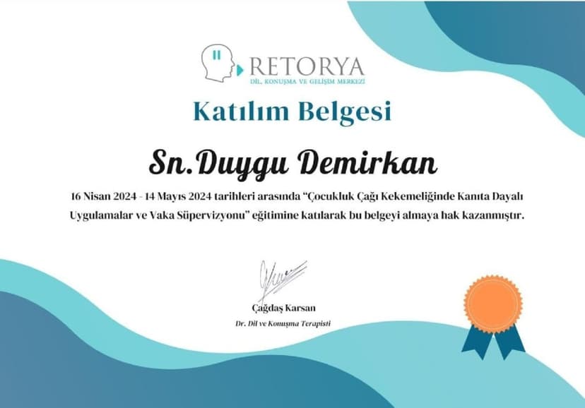 ÇOCUKLUK ÇAĞI KEKEMELİĞİNDE KANITA DAYALI UYGULAMALAR VE VAKA SÜPERVİZYONU DR. DKT. ÇAĞDAŞ KARSAN