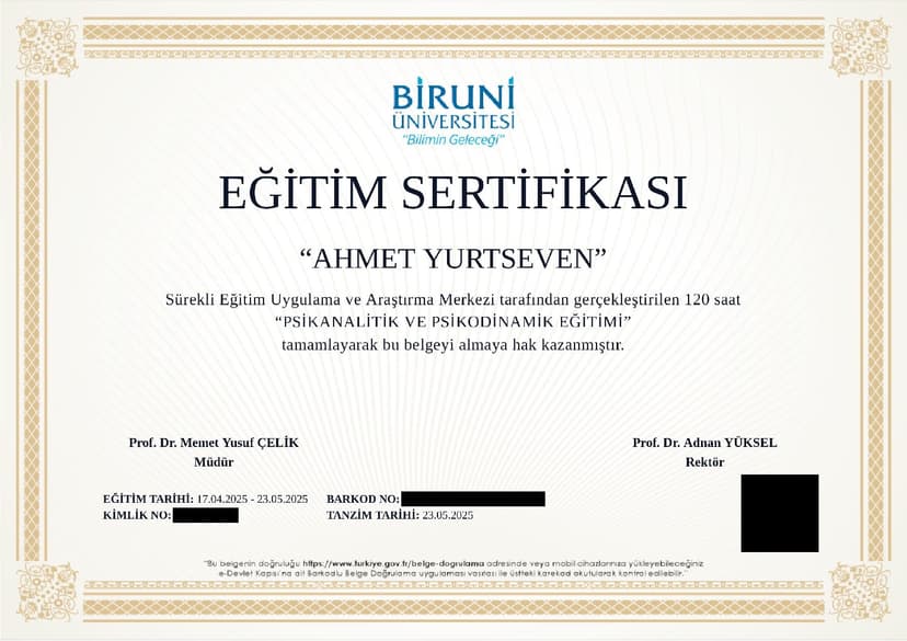 Psikanalitik ve Psikodinamik Eğitimi