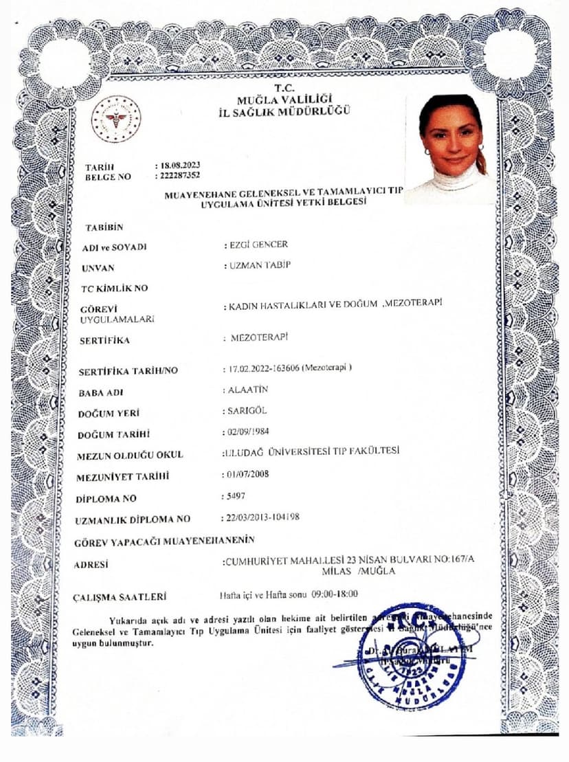 mezoterapi sertifikası