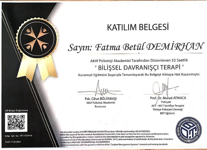 Bilişsel Davranışçı Terapi