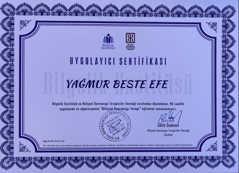Bilişsel Davranışçı Terapii