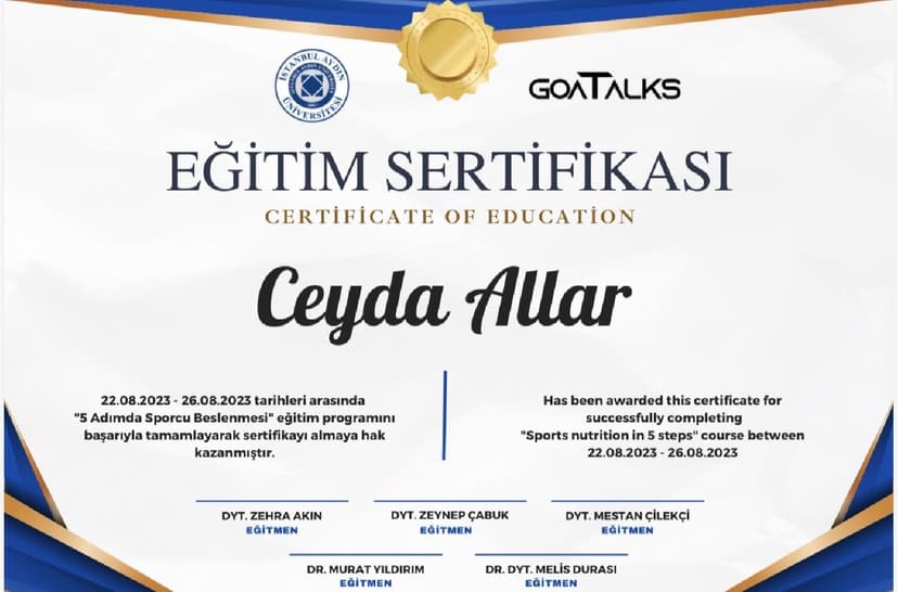 5 Adımda Sporcu Beslenmesi