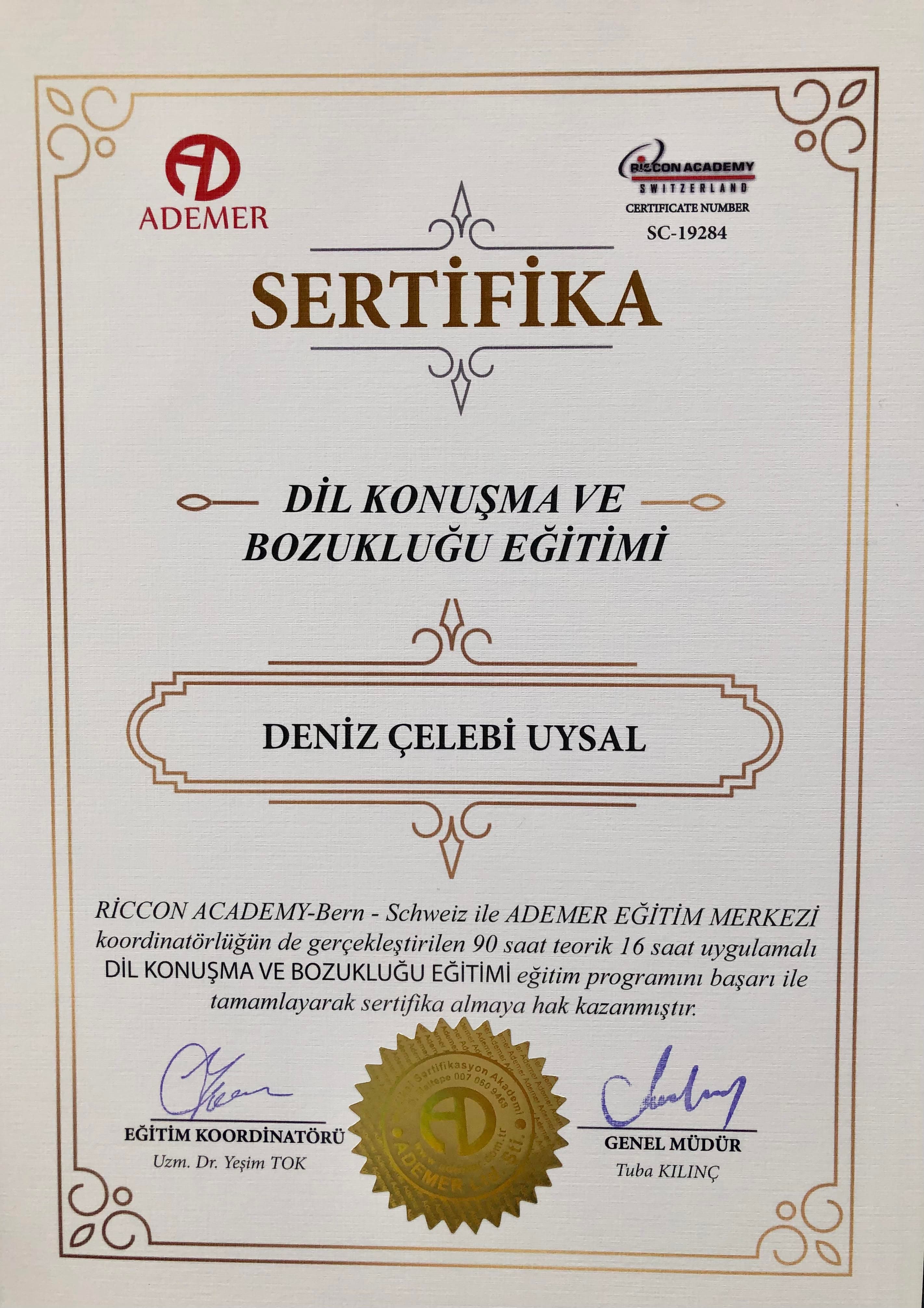 Klinik Psikolog Deniz Çelebi Uysal