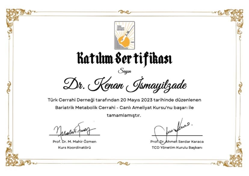 Canlı Bariatrik - Metabolik Cerrahi Kursu