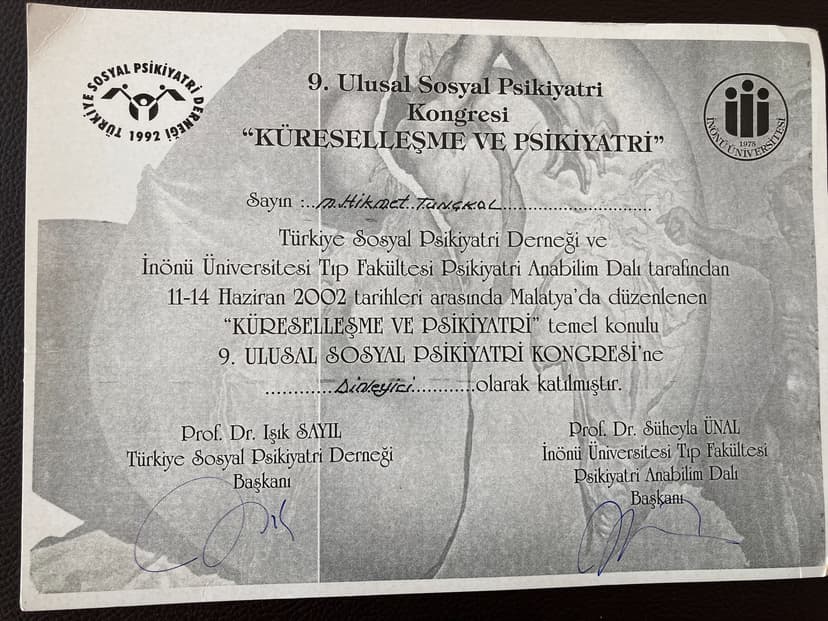 Uzm. Dr. Mustafa Hikmet Tunçkol